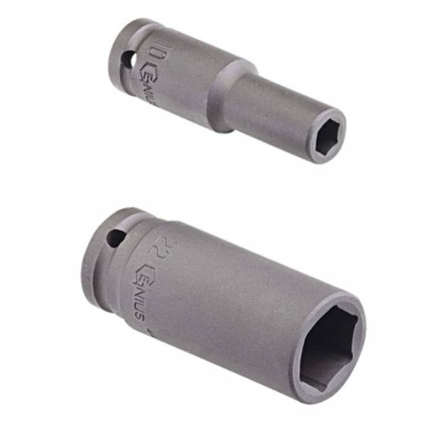 Genius Tools 447830 - 1/2" Dr. 30mm Deep Impact Socket Cr-Mo Socket Sets